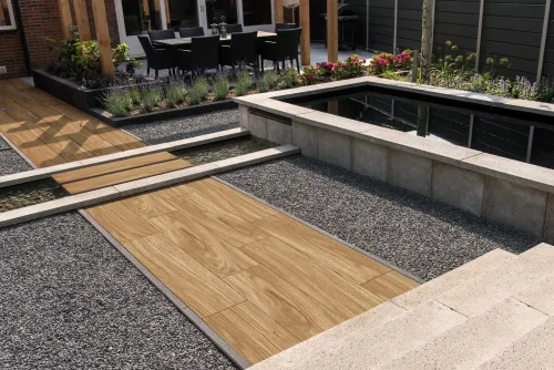 Ceramiton Palo 120x30x4cm Oak-Met afstandhouders