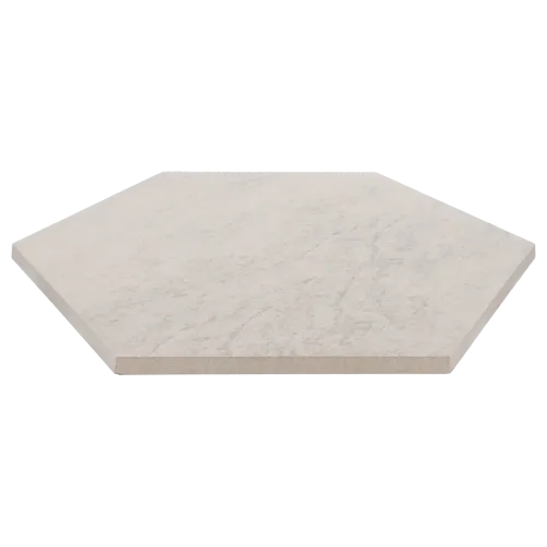 Staptegel Hexagon Quarzite Bianca o60x52x2cm-Onderhoudsarm