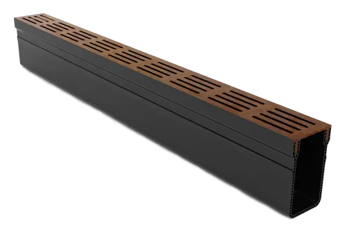 Star Drain 65/100 Lijngoot - Roestbruin (Cortenstalen) 100cm-Optimale waterafvoer