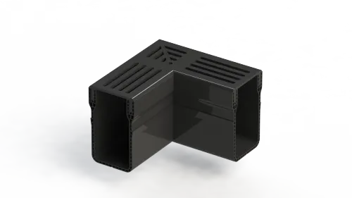 Star Drain 65/100 Hoekstuk - Zwart (Aluminium)-Optimale waterafvoer