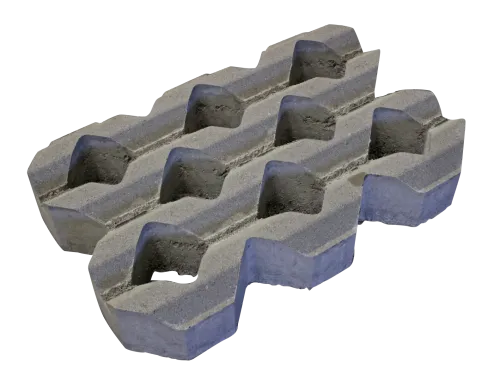 Grasbetontegel type A 40x60x10 BK5 vierkante gaten-Waterdoorlatend