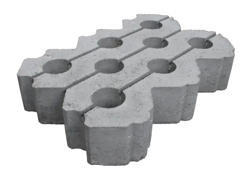 Grasbetontegel type I 40x60x12 GRIJS 03 (bovenzijde vlak + rondom hol-dol) K85912 BK25 GRN+-