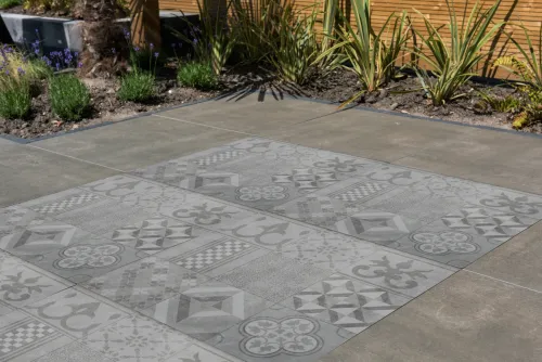 Ceramiton Titan 60x60x4cm Mosaïc Silver-Kras- en kleurvast