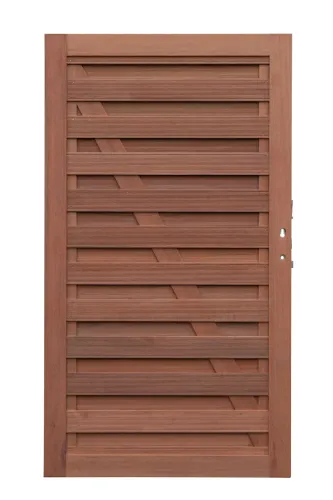 Keruing elegant poort 14 met slot 100x180cm incl. aanslaglat-Sterke en dichte houtsoort