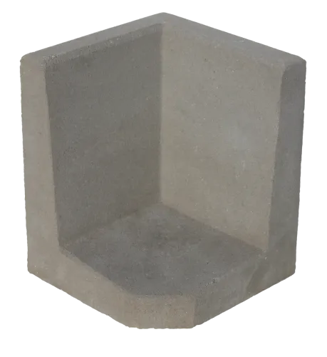 (H) Hoek L-element 50x40x40x8 grijs-Voor de realisatie van hoogteverschillen