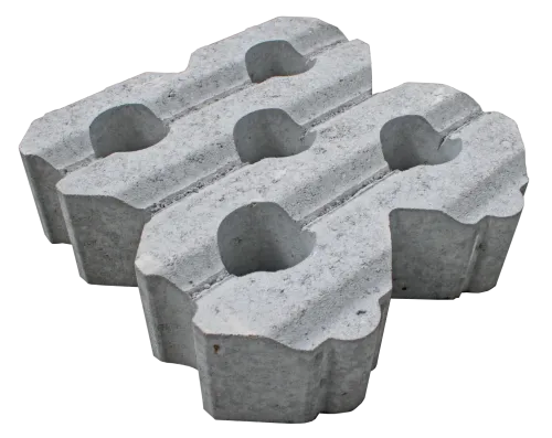 Grasbetontegel type H 40x40x12(rondom hol-dol) K85911 BK25-Waterdoorlatend