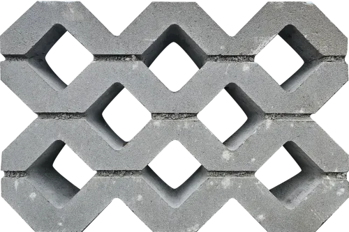 Grasbetontegel type F 40x60x10 (bovenzijde vlak) BK5 vierkante gaten-Waterdoorlatend