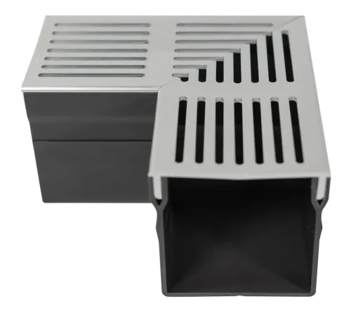 Star Drain Mini 65/60 Hoekstuk - Grijs (Aluminium)-