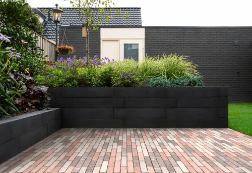 Tambour 20x5x7 mocca mix-Getrommeld