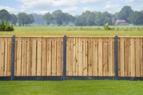 Tuinscherm Breukelen (19+2) Grenen groen geïmpregn.130x180cm-Geschaafd