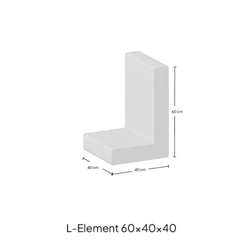 L-Element 60x40x40 Antraciet-Geschikt voor een trap of verhoogd bloemborder