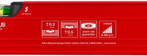 SOLA Aluminium waterpas Big Red 3 120cm-