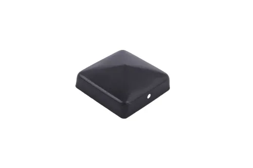 Paalornament piramide 71x71mm zwart-