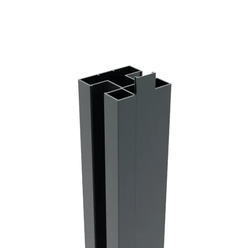 Boston Alu H paal 75x75mm 300cm RAL7016 incl. afwerkprofiel-