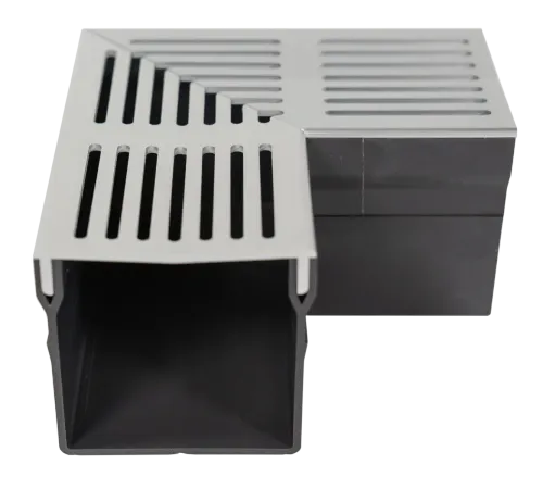 Star Drain Mini 65/60 Hoekstuk - Grijs (Aluminium)-Eenvoudige installatie